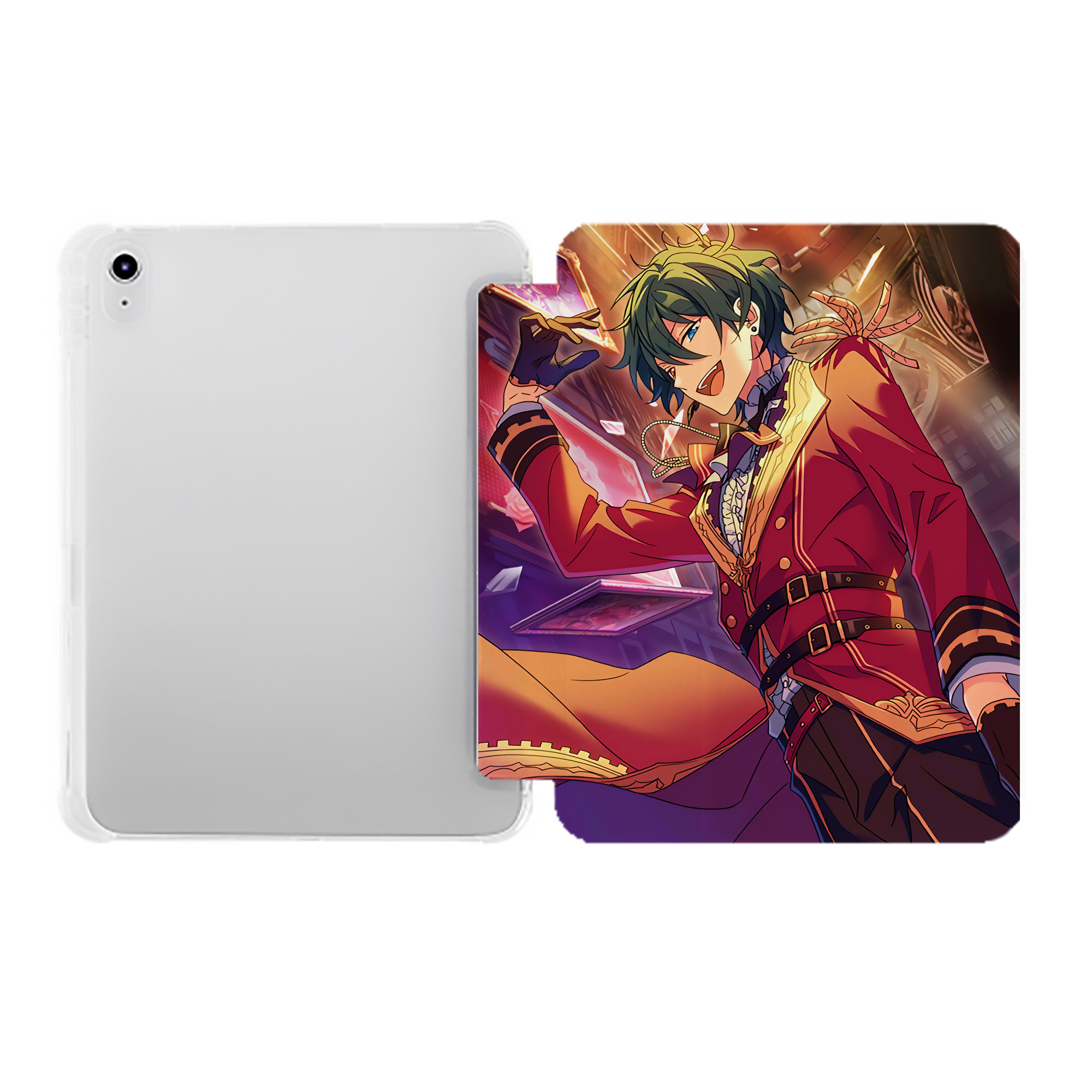 （画像用） あんさんぶるスターズ! Ensemble Stars IPad ケース ペン収納付き 三つ折りスタンド PUレザー×シリコン 対応機種9.5/10.5/10.9インチ
